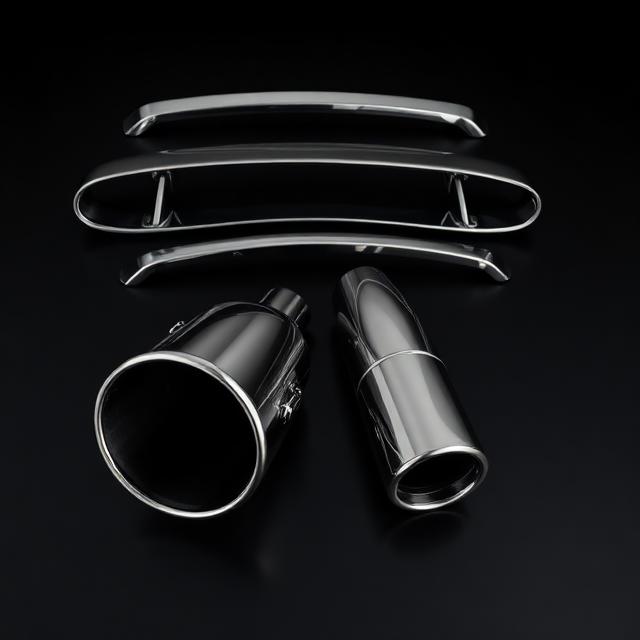 Chrome Auspuffblenden Set